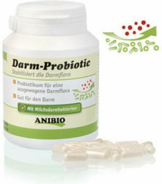 Anibio Darm-probiotic voor een evenwichtige darmflora voor honden en katten 120cap.