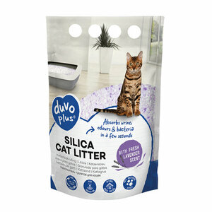 Duvo+ Kattenbakvulling premium silica lavendel 5 ltr