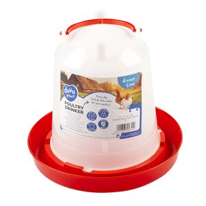 Drinkklok schroef met handvat Transparant/rood 1L