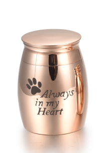 Mini urn  hond  roze  40 mm 