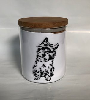 Cairn terrier koekjes pot glas 