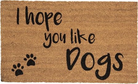  deurmat - I hope you like dogs'