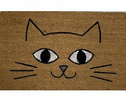 Clayre &amp; Eef Deurmat cat Kokosvezel, Rubber Binnen 75*45*1 cm