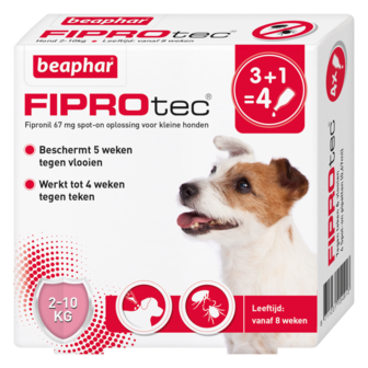 Beaphar Fiprotec Spot-On hond 2-10 kg 4 pipet