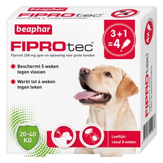  Beaphar fiprotec Spot-On hond 20-40 kg 4 pipet