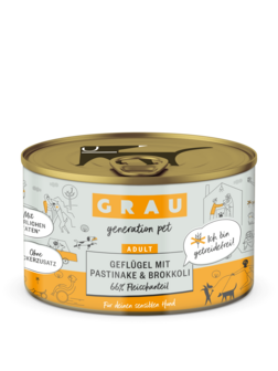  Grau Gefl&uuml;gel mit Pastinake &amp; Brokkoli 200gr