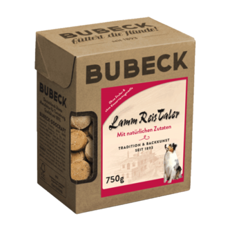 Bubeck hondensnack lamm reis taler ovengebakken 750gr