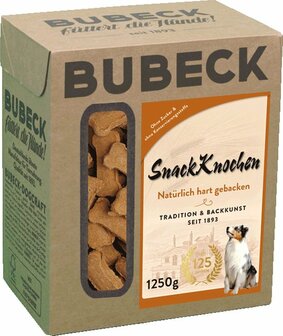 Bubeck hondenkoekjes ovengebakken snack knochen 1250gr