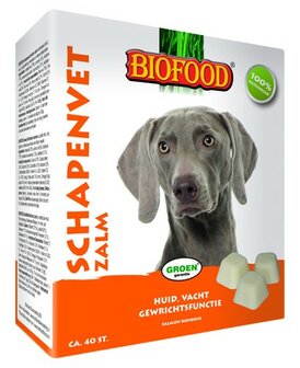 Biofood schapenvet maxi bonbons zalmolie 40 st