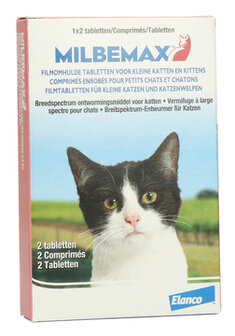  Milbemax Kat klein en kittens (0,5-2kg) 2 tabl