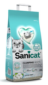 Sanicat clumping white cotton fresh 20 ltr