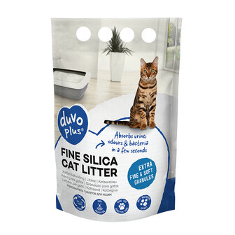 Duvo+ Kattenbakvulling premium fijne silica wit 0,5-1,5mm 5 ltr