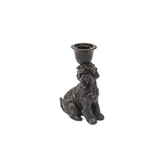 LABRADOODLE CANDLER HOLDER BLACK