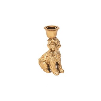 LABRADOODLE CANDLER HOLDER gold