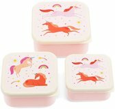 Rex london Snackdoosjes  Eenhoorn - Unicorn  3 st.
