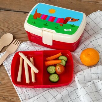 Rex London Lunchbox met tray - teckels 