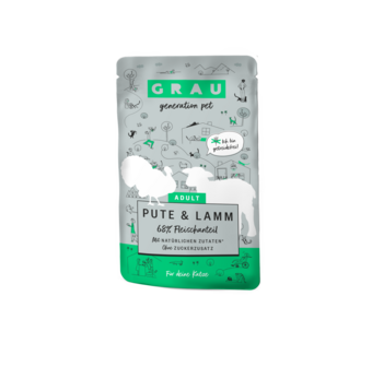 Grau kat natvoer kalkoen lam pouche  125gr.