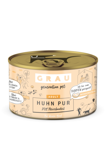 Grau honden natvoer kip puur 200 gr.