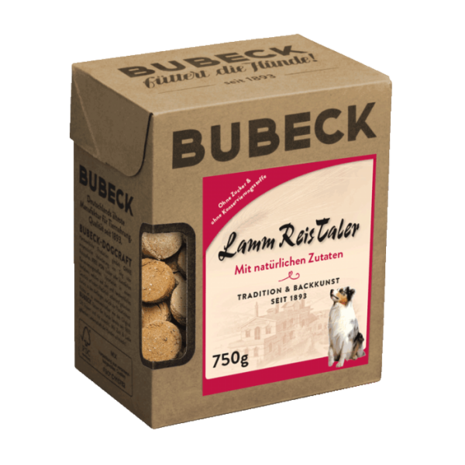 Bubeck hondensnack lamm reis taler ovengebakken 750gr