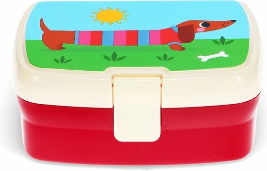 Rex London Lunchbox met tray - teckels 