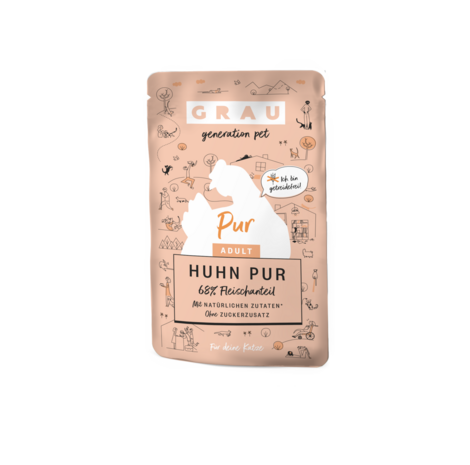 Grau kat natvoer kip pouche 125gr