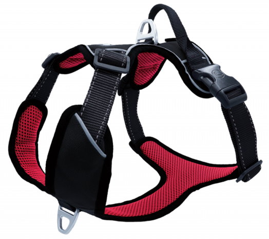 Petlando outdoor harnas rood/zwart