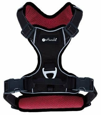 Petlando outdoor harnas rood/zwart