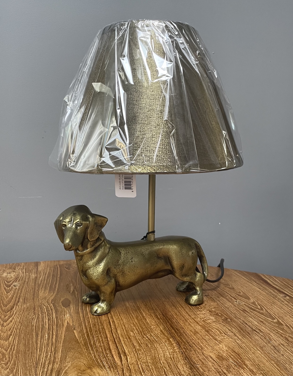 Clayre & Eef Tafellamp teckel Aluminum - Alles voor Uw dier