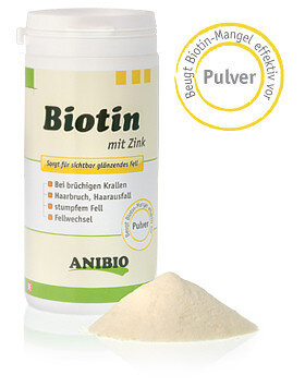 Anibio Biotine, met zink voor een prachtige vacht, voor hond en kat 220 gr