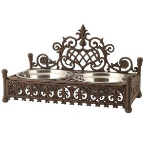 Honden voer en drinkbak Gietijzer middel groot