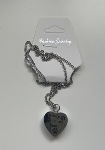 Ashanger rvs ketting hond always in my heart