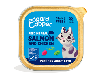 Edgard Cooper paté in kuipje zalm en kip 85gr