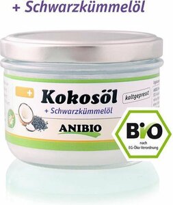 Anibio Kokosolie met Zwarte komijnzaad olie 200ml