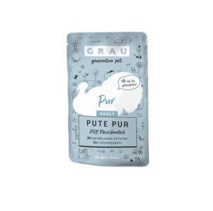 Grau kat natvoer kalkoen pouche 125 gr