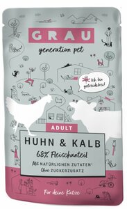 Grau kat natvoer kip en kalf pouche 125gr