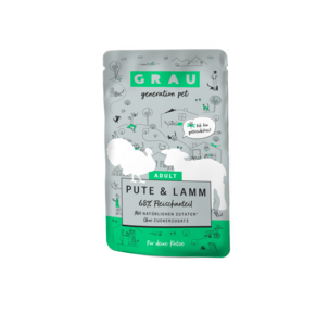 Grau kat natvoer kalkoen lam pouche  125gr.